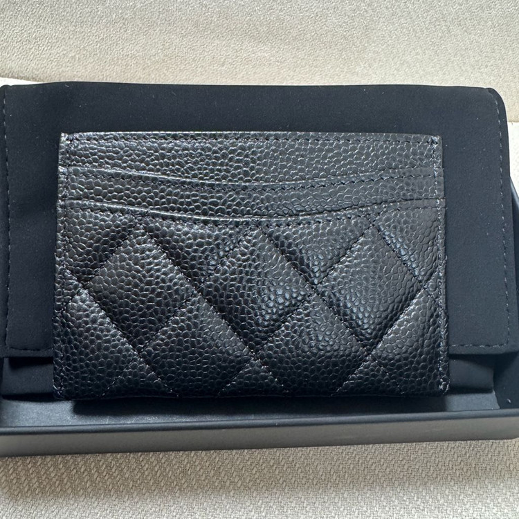 샤넬 클래식 캐비어 카드홀더 금장 내장칩 새제품--2