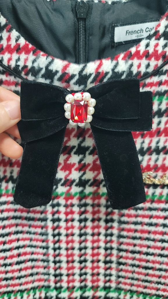 프렌치캣 체크 원피스 110사이즈 이미지