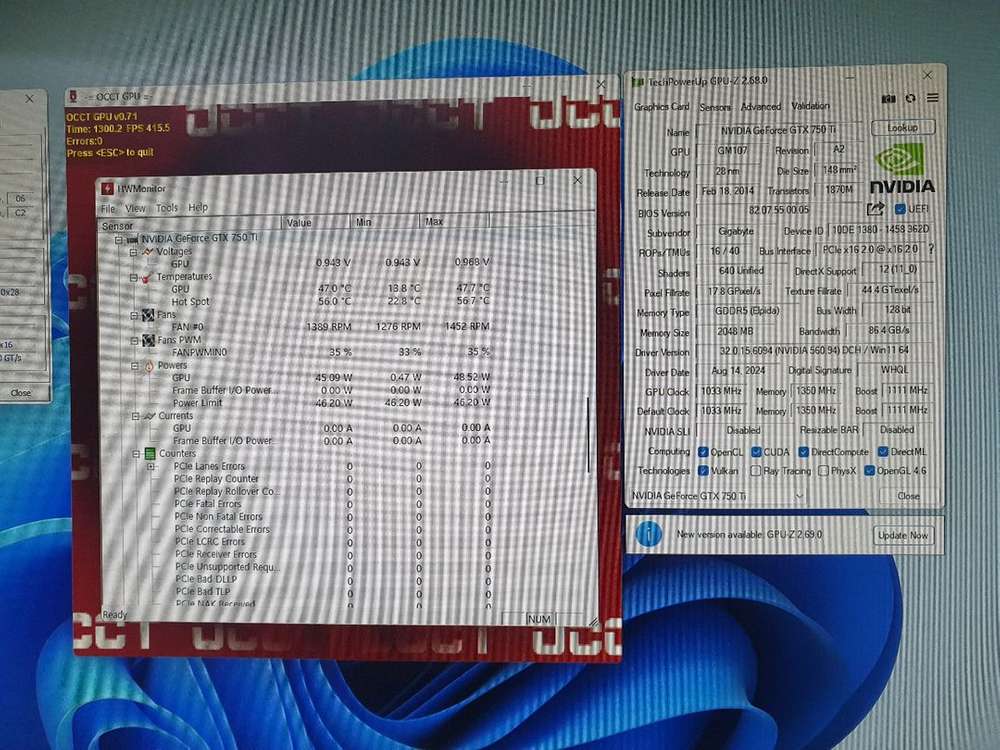 기가바이트 윈드포스 GTX 750 TI 2GB 그래픽카드 이미지
