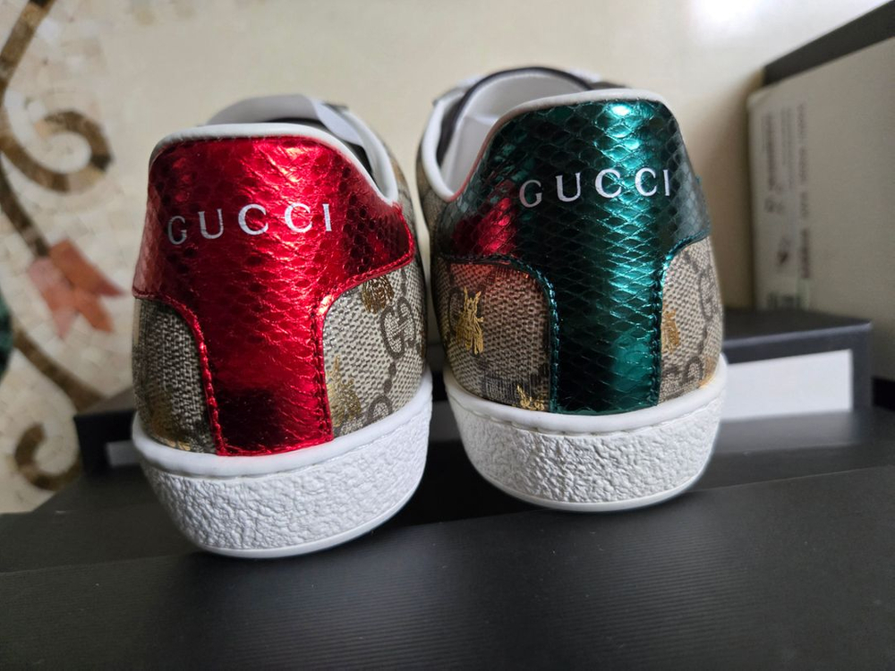 GUCCI 꿀벌 삼선 스니커즈(34 /210mm) 이미지