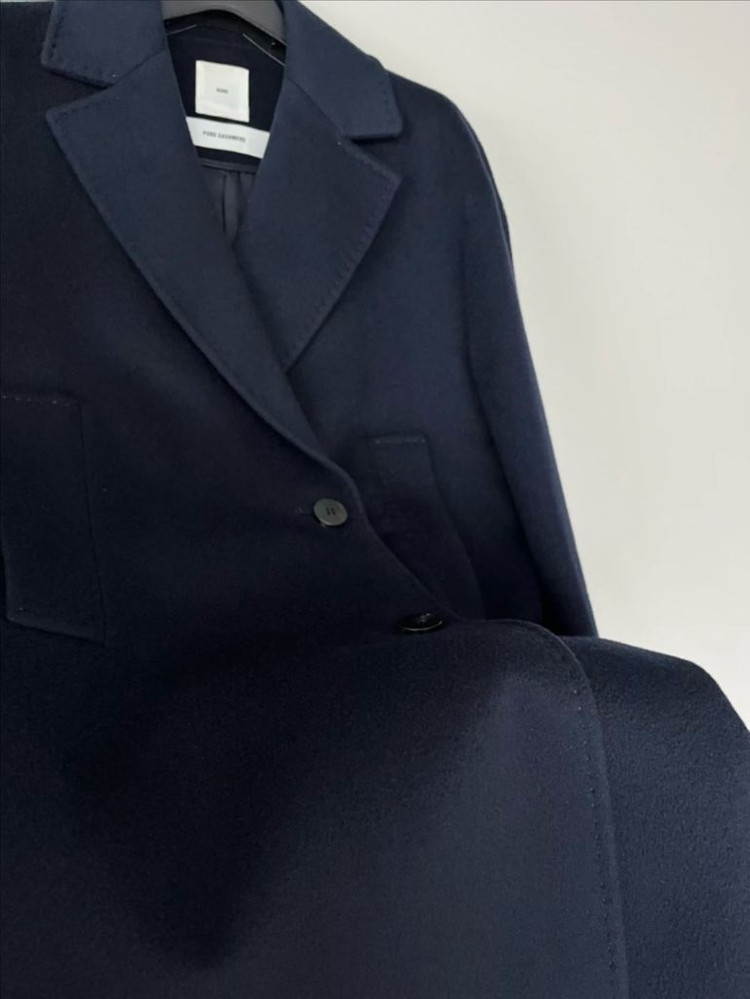 구호 캐시미어 100% 스티치 코트 네이비(0/55)--5