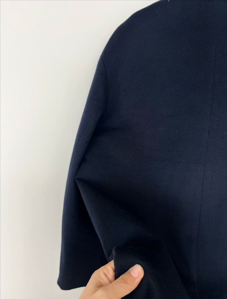 구호 캐시미어 100% 스티치 코트 네이비(0/55)--6