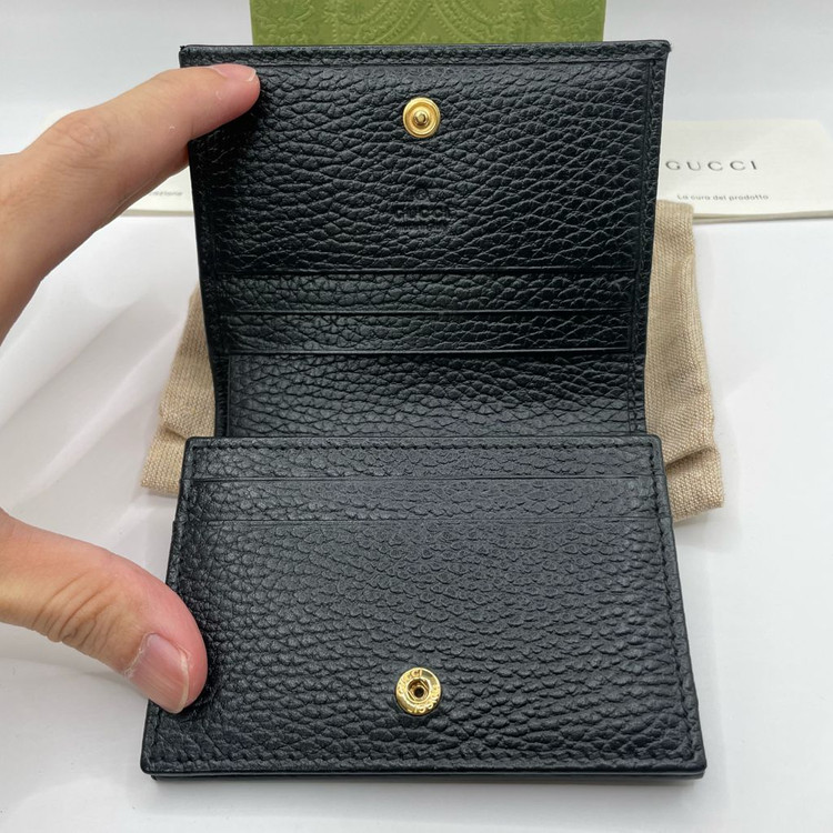 구찌 GG 마몽 카드지갑 블랙--4
