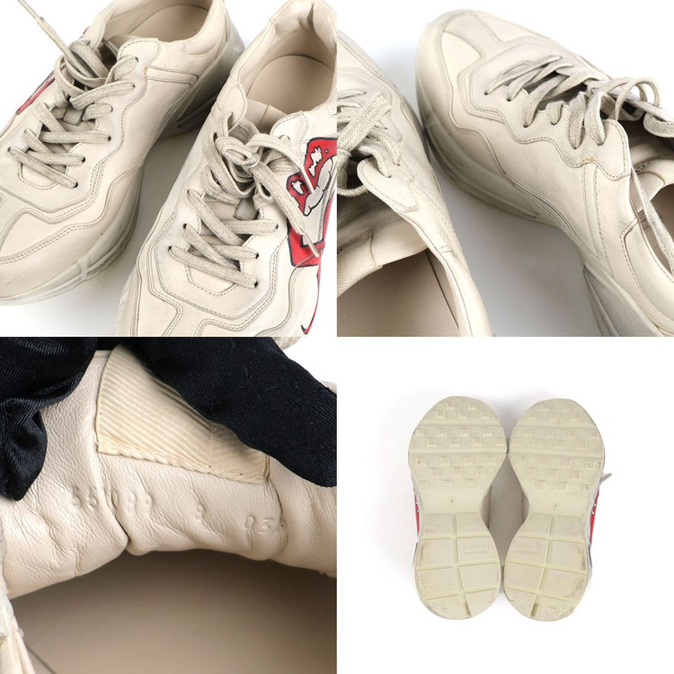 [중고명품다올] 구찌 라이톤 더티 입술 스니커즈 552093 8사이즈--6