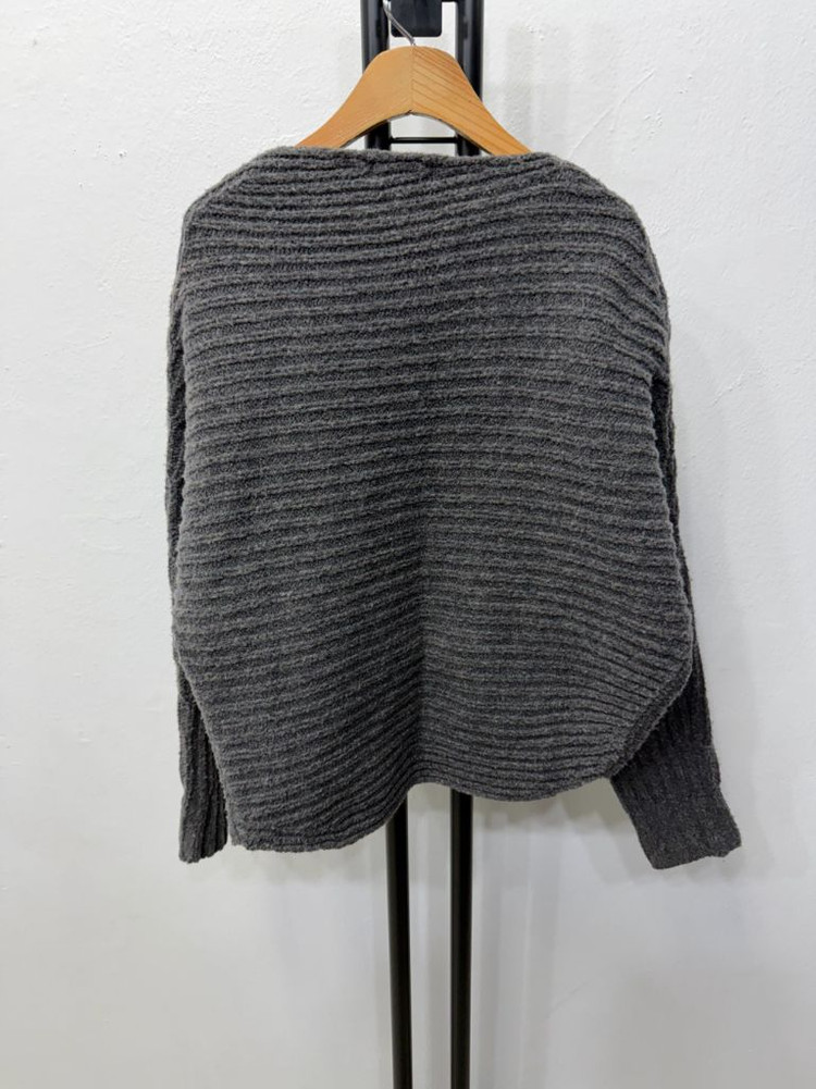 정품) TIME 타임 한섬 루즈핏 어깨 지퍼 니트 집업 90F 이미지