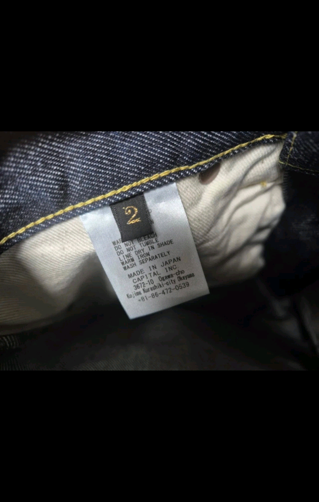 캐피탈(kapital) 14oz 데님 링고맨 팬츠--4