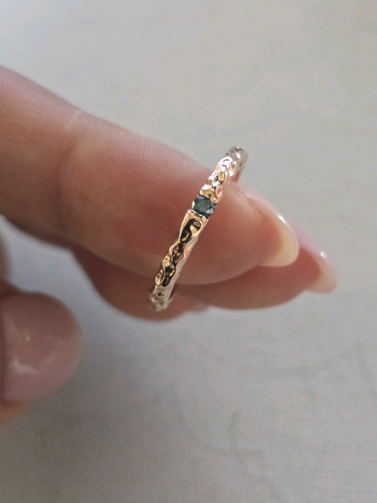 14k 청다이아 반지--3