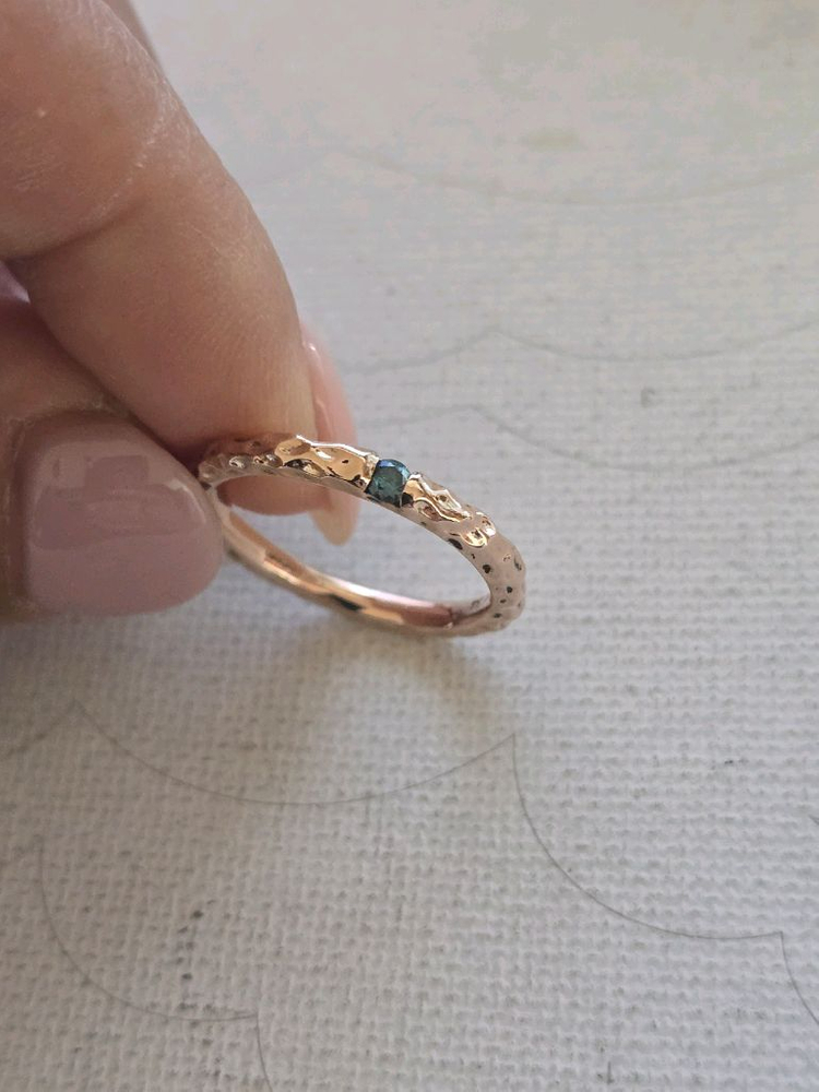 14k 청다이아 반지--4