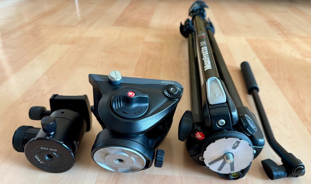 마킨스Q20i블랙, 맨프로토MT190CXPRO3카본삼각대, MVH500AH비디오헤드 이미지