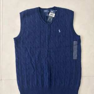 (새상품) 폴로 케이블 니트 조끼 보이즈 L (여성도가능) 이미지