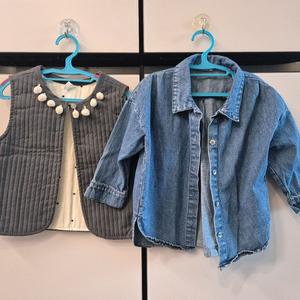 로다제이 데님 셔츠 조끼 세트 s 이미지