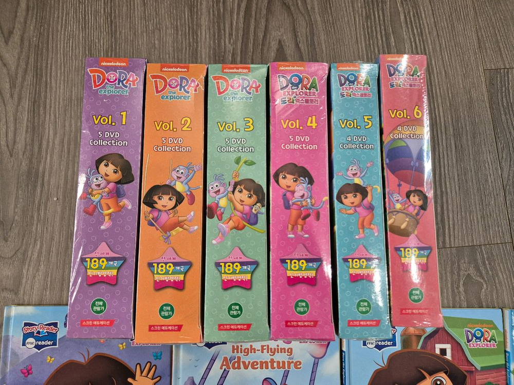 새상품 도라 익스플로러 1~6집, DVD일괄, 스토리 리더 세트, 잠수네,엄마표 영어,하은맘 이미지