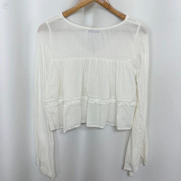 ARIZOZA 여자 화이트 하늘한 블라우스 티셔츠 S--8