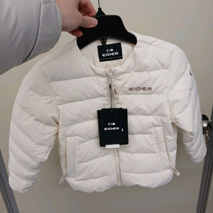 아이더 키즈 오리털 덕다운 경량 패딩 아이보리 s 120 새상품 이미지