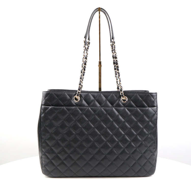 [중고명품다올] 샤넬 클래식 타임리스 캐비어 라지 쇼퍼백 블랙 내장칩 A91046--4