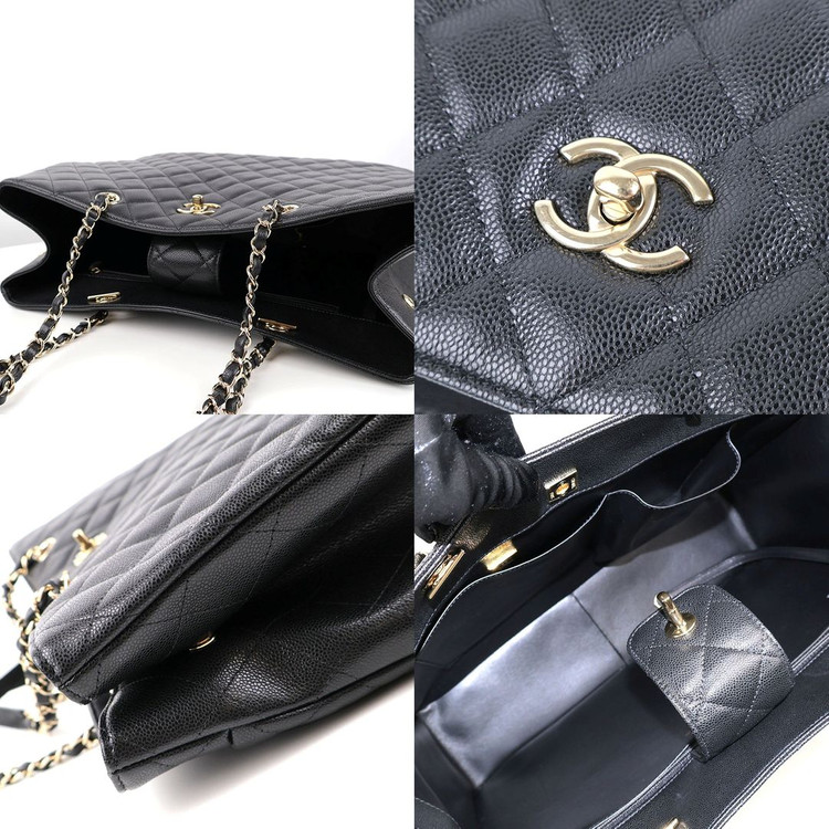 [중고명품다올] 샤넬 클래식 타임리스 캐비어 라지 쇼퍼백 블랙 내장칩 A91046--7