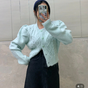 엔티크제이 울 버터 패드 가디건