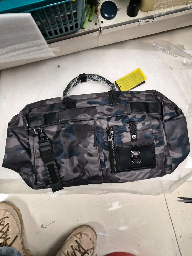 카모플라쥬 패턴 보스턴백 스타일 가방--2