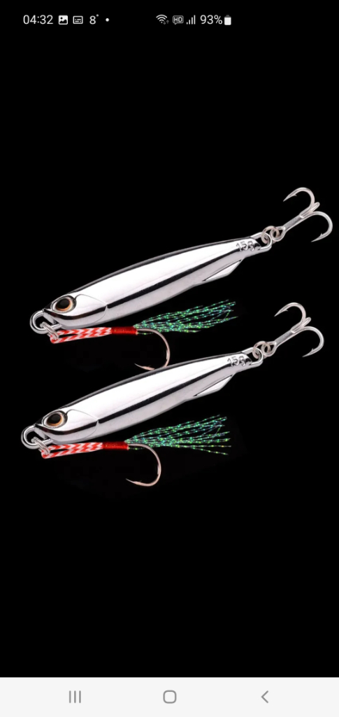 루어 낚시 미끼 금속 바다 민물 태클 지그 스푼 메탈 이미지