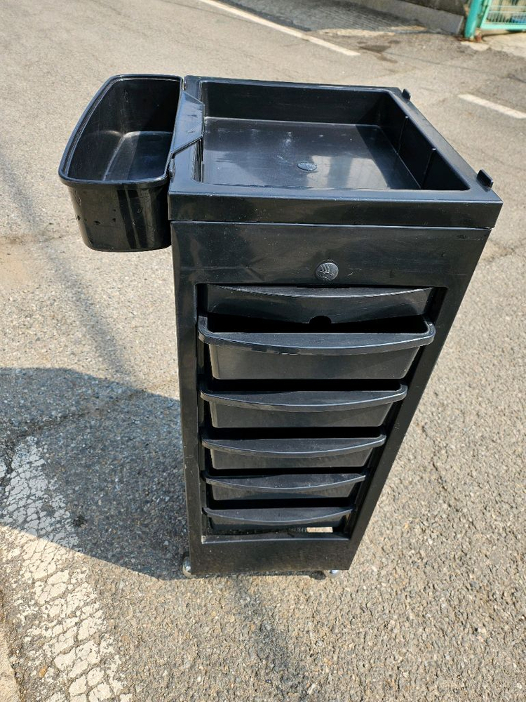 중고 .미용실카트.이동식선반 수납가구 다용도트롤리--4