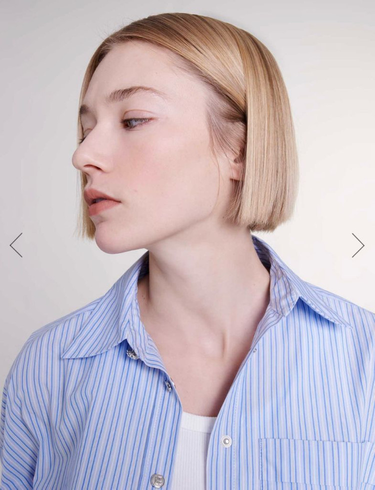 마쥬 Maje 스트라이프 셔츠 원피스--2