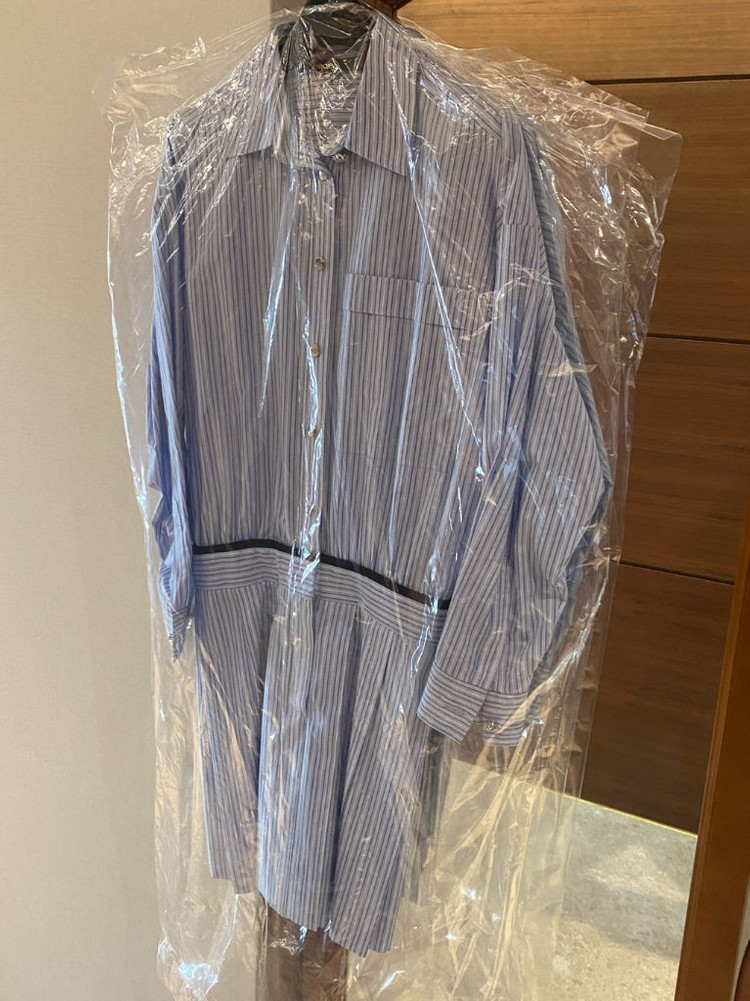 마쥬 Maje 스트라이프 셔츠 원피스--4