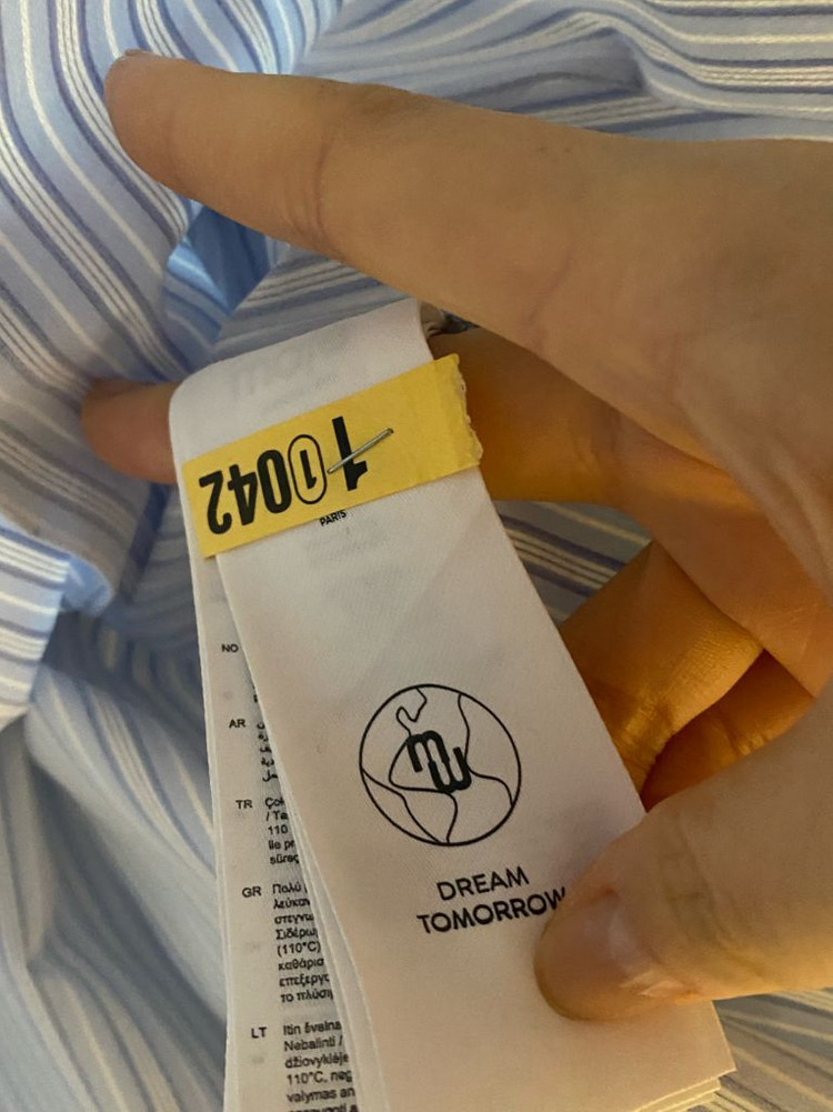 마쥬 Maje 스트라이프 셔츠 원피스--6