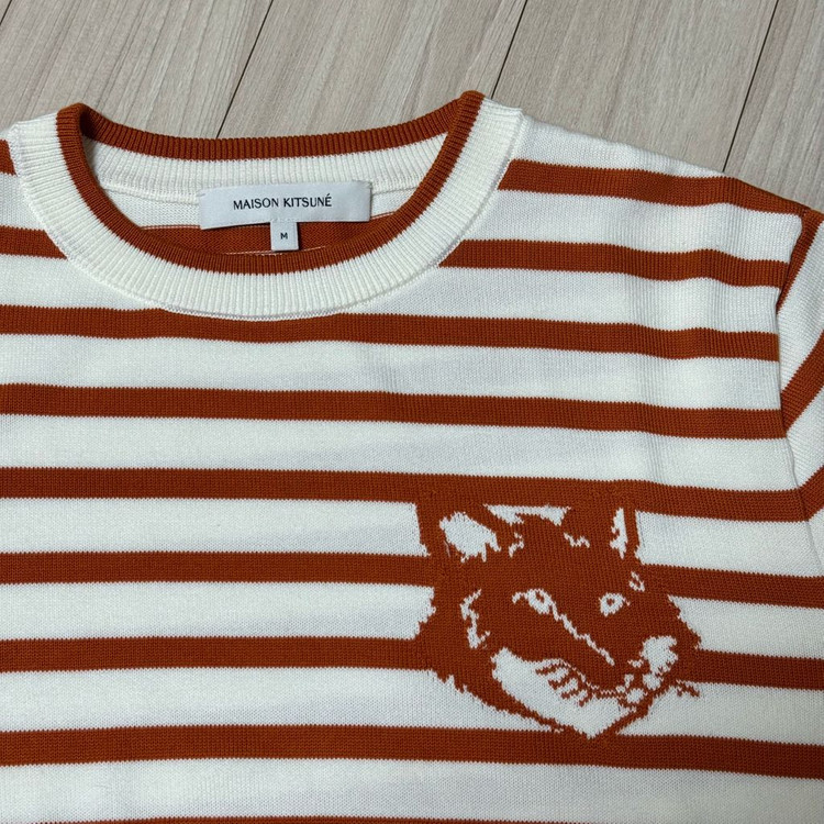 메종키츠네 스트라이프 니트(002)--4