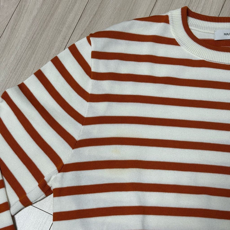 메종키츠네 스트라이프 니트(002)--5