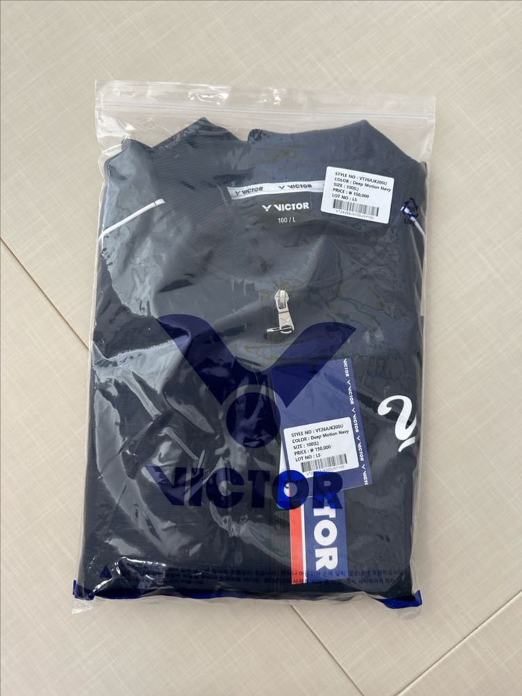 빅터 배드민턴 트레이닝 셋업 택달린 새상품(상의L,하의M)--1