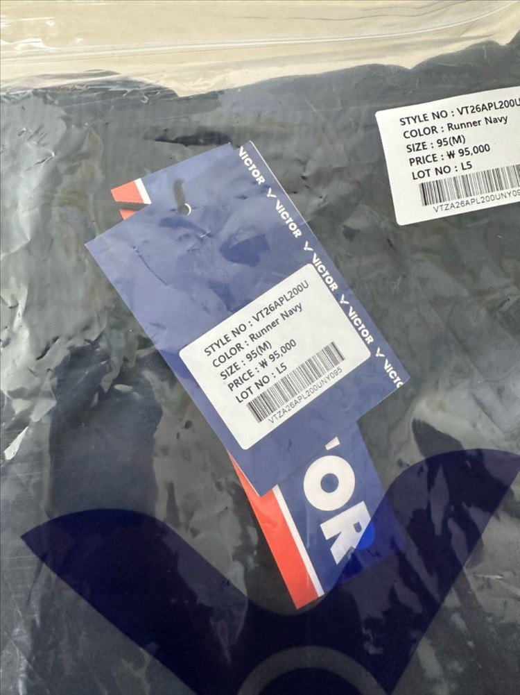 빅터 배드민턴 트레이닝 셋업 택달린 새상품(상의L,하의M)--4