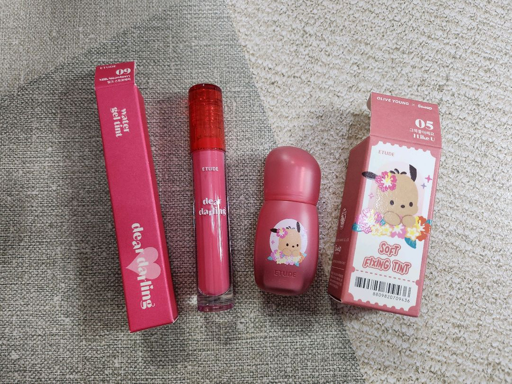 새제품/일괄)에뛰드 포근픽싱틴트+워터젤 틴트 이미지