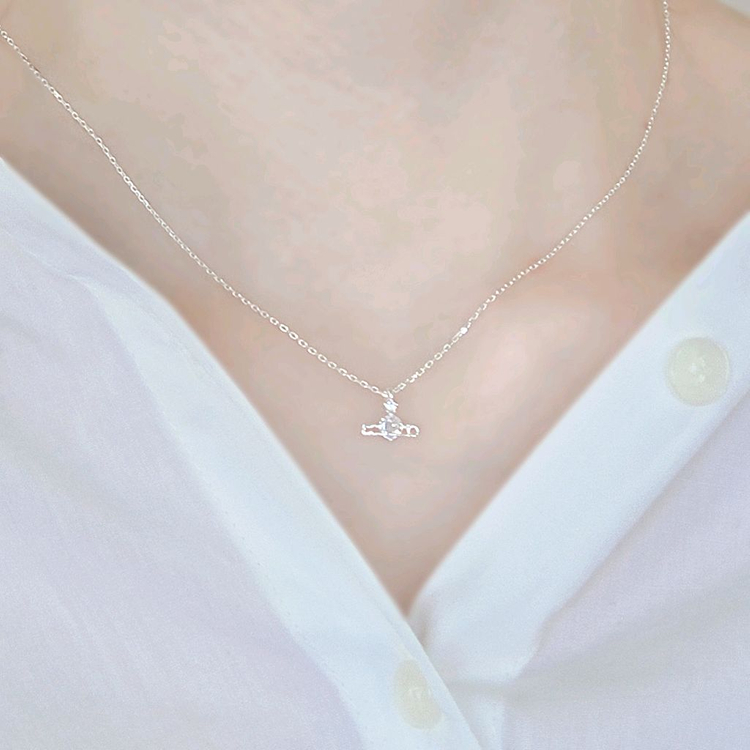 S925실버 목걸이 행성 목걸이 우주선 목걸--1