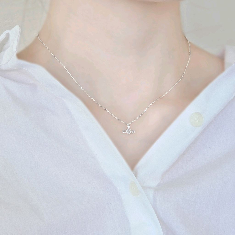 S925실버 목걸이 행성 목걸이 우주선 목걸--2