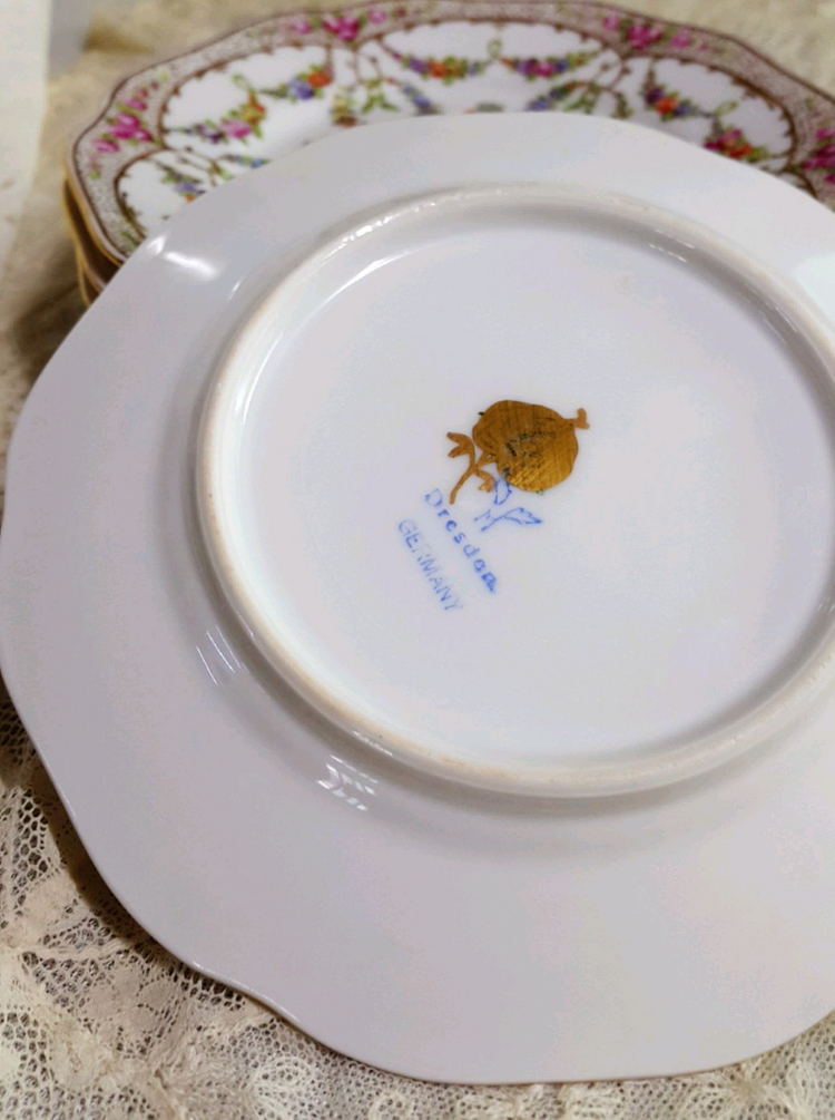 독일 엔틱 드레스덴 접시/플레이트 이미지