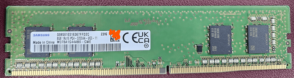 DDR4 8GB 메모리 PC4-25600 (새제품, 데스크탑용) 이미지