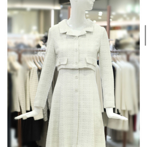 케네스레이디 아이보리 트위드 원피스