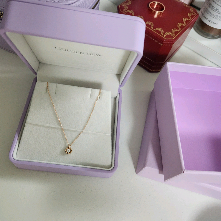 골든듀러브포엠8p다이아목걸이--1