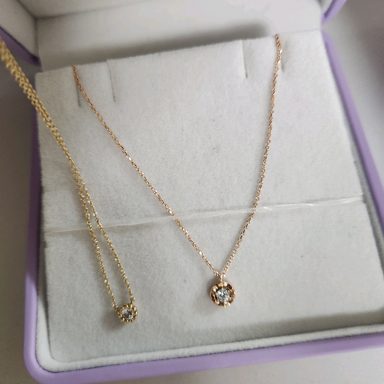 골든듀러브포엠8p다이아목걸이--2