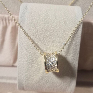 불 목걸이 고급목걸이 명품스타일 목걸이 옐골 비제로원 파베 큐빅 (새상품) 이미지