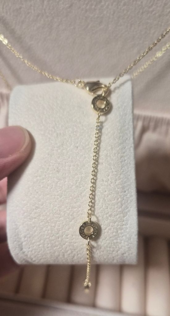 불 목걸이 고급목걸이 명품스타일 목걸이 옐골 비제로원 파베 큐빅 (새상품) 이미지