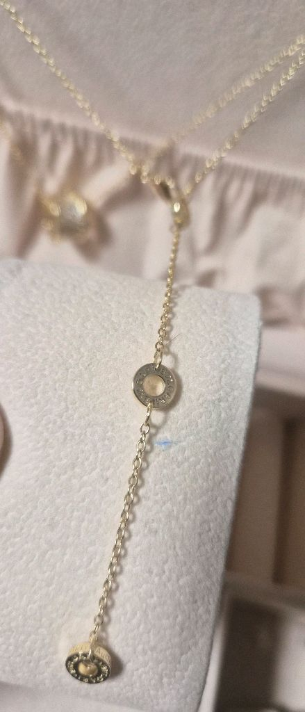 불 목걸이 고급목걸이 명품스타일 목걸이 옐골 비제로원 파베 큐빅 (새상품) 이미지