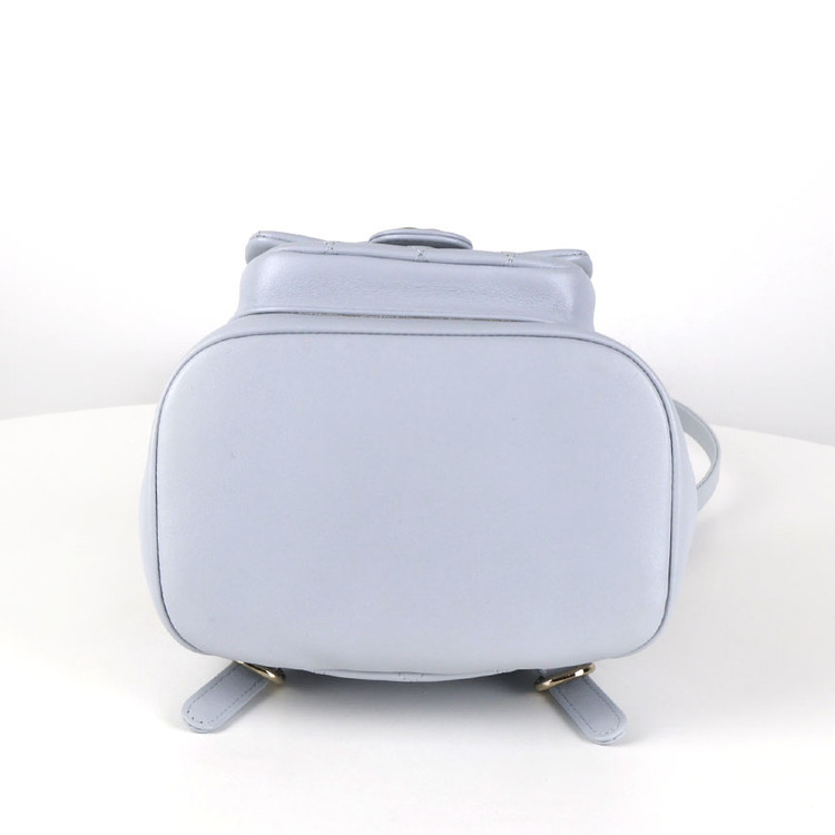 [중고명품다올] 샤넬 듀마 더블 원포켓 백팩 스몰 카프스킨 블루 그레이 AS2908--5