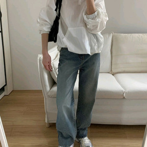 누오스 빈티지 옐로우 스트레이트 데님 이미지