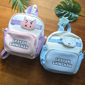 짱구 흰둥이 x 부리부리대마왕 백팩 가방 - New 이미지