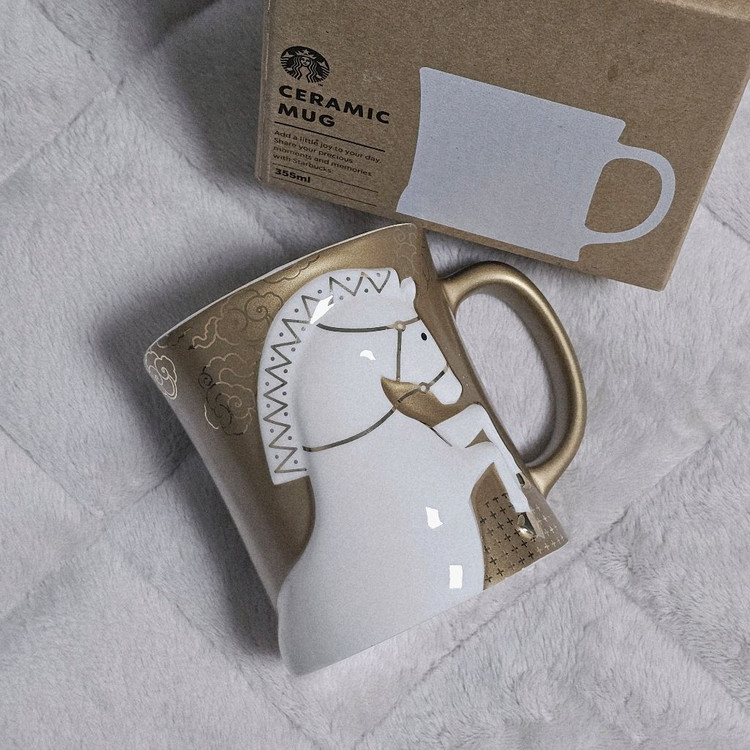 스타벅스 - 와일드테일 골드 머그 355ml--3