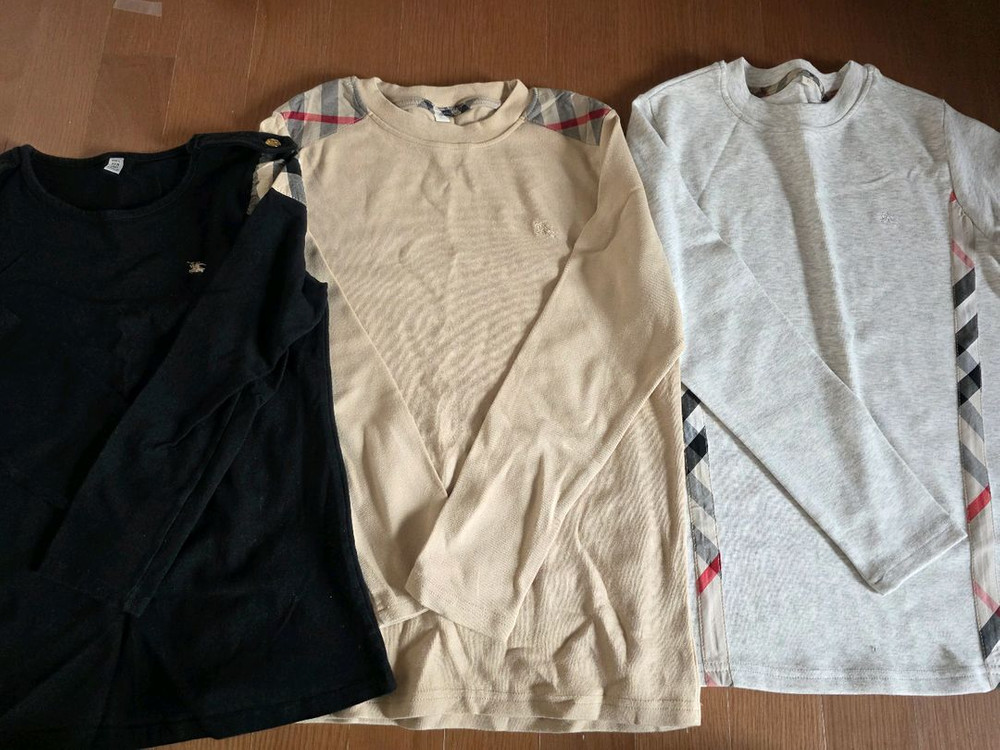 버버리 키즈 긴팔 티셔츠 3벌 이미지