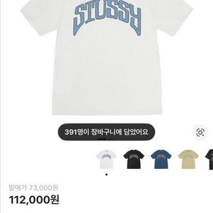 스투시 피그먼트 다이드 아치드 티셔츠 L