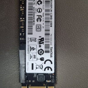 샌디스크 X110 M.2 SSD 128gb 팝니다.