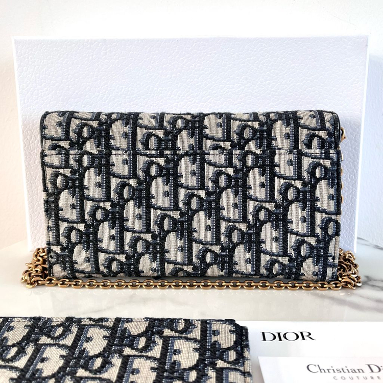 [S급/정품] 디올 새들 스몰 체인 파우치 지갑 woc 숄더백 가방--1